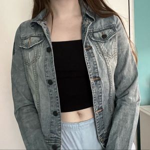 Cropped jean jacket